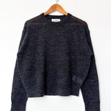 Cecile Crew Neck Mohair Sweater - Charcoal