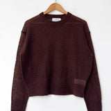 Cecile Crew Neck Mohair Sweater - Espresso