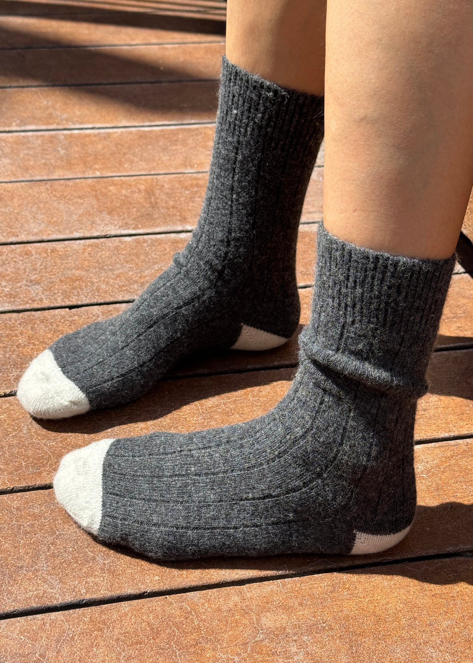 Classic Cashmere Socks - Charcoal Melange