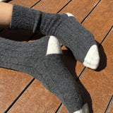 Classic Cashmere Socks - Charcoal Melange