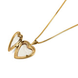Classic Heart Locket Necklace - Gold