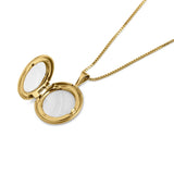 Classic Round Locket Necklace - Gold