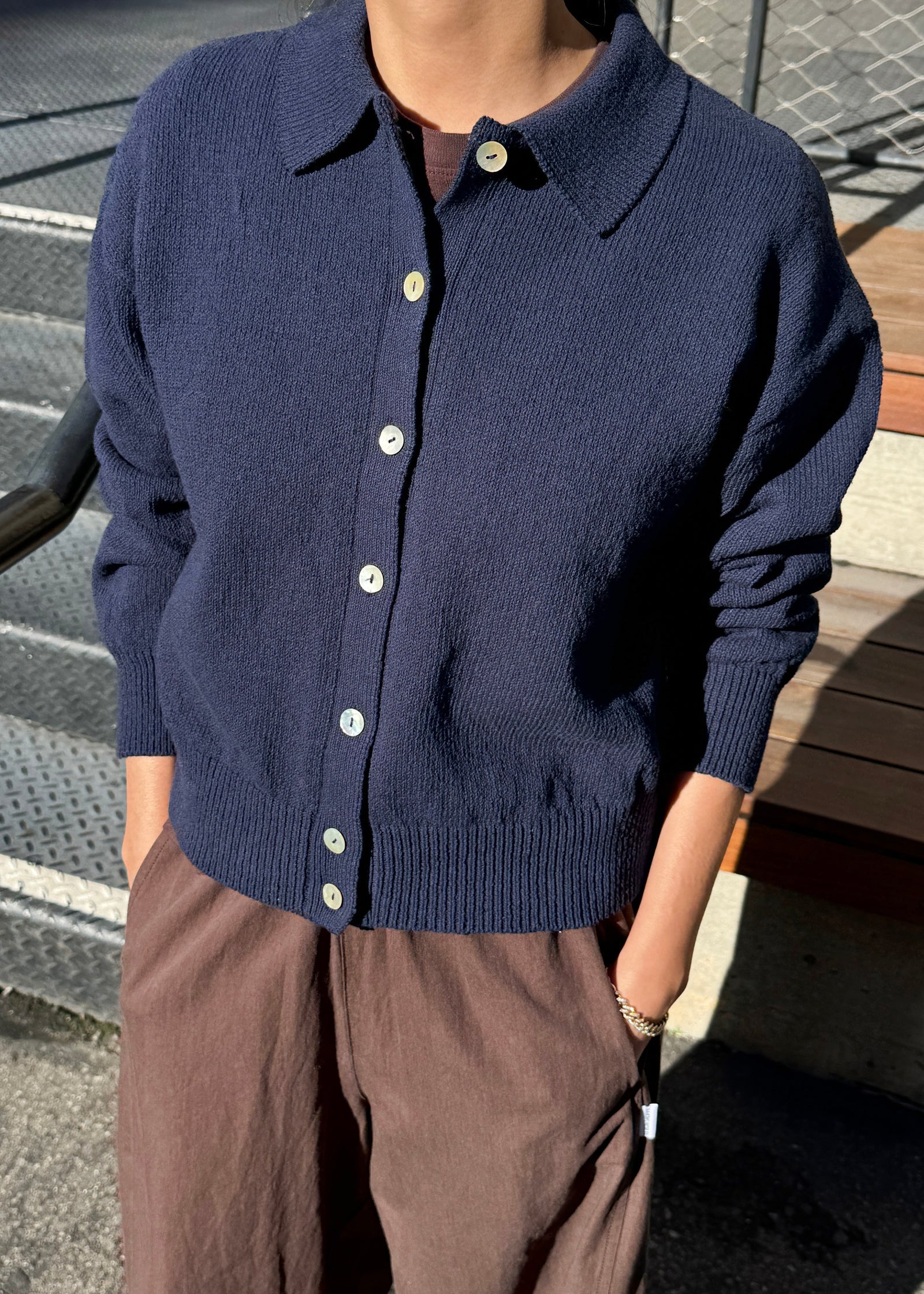 Club Cardigan - Navy