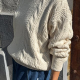 Cotton Fisherman Sweater - Naturel