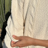 Cotton Fisherman Sweater - Naturel