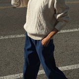 Cotton Fisherman Sweater - Naturel