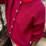 Cotton Leila Cardigan - Prune