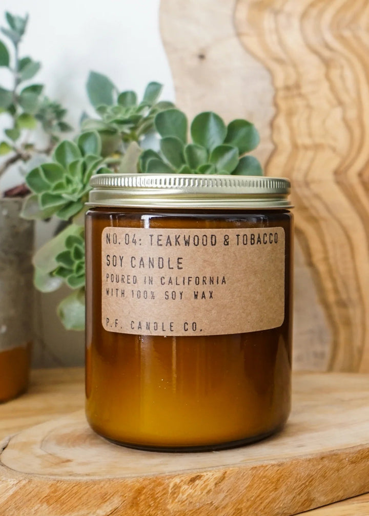 Large Soy Candle - Teakwood & Tobacco