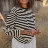 Vintage Crewneck - Black / Cream