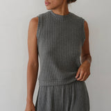 Sweater Rib Shell - Charcoal Grey