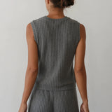 Sweater Rib Shell - Charcoal Grey