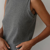 Sweater Rib Shell - Charcoal Grey