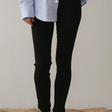 Rib Straight Pant - Jet