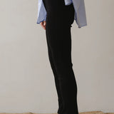 Rib Straight Pant - Jet