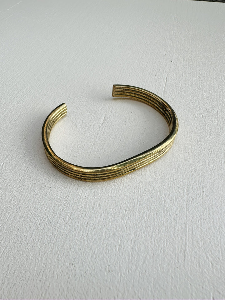 Stacked Brass Cuff Bracelet