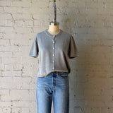 Maude Short Sleeve Cardigan - Heather Grey