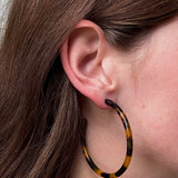 Large Hoops - Classic Tortoise