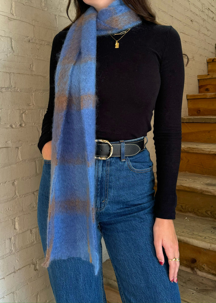 Drumin Mohair Scarf - Bluebird