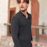 Long Sleeve Knit Polo - Night