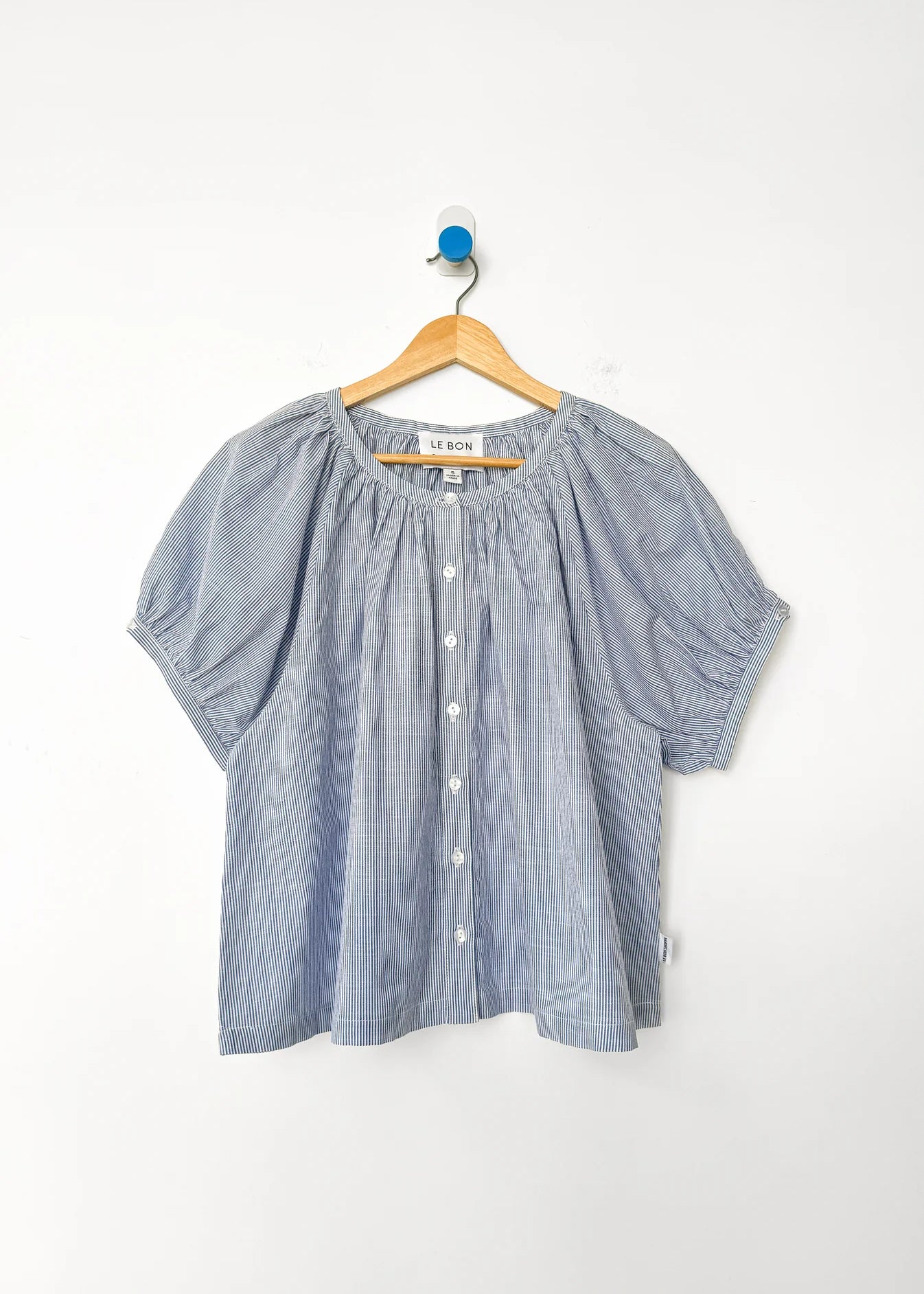 Emily Short Sleeve Top - Blue Stripe
