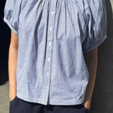 Emily Short Sleeve Top - Blue Stripe