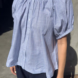 Emily Short Sleeve Top - Blue Stripe