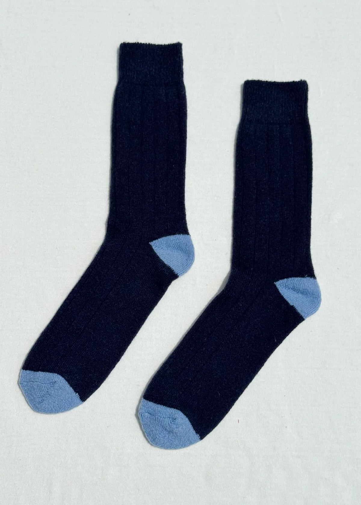 Extended Cashmere Socks - Navy