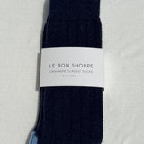 Extended Cashmere Socks - Navy
