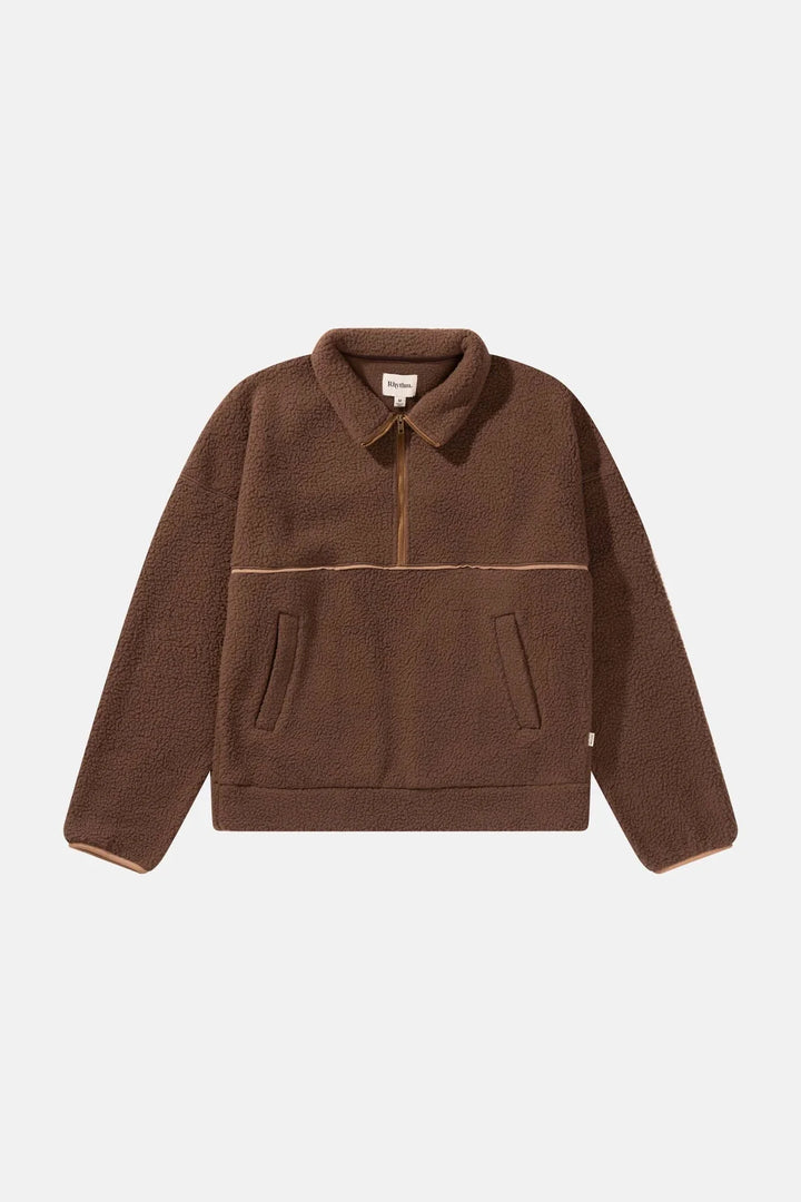 Quarter Zip Pullover - Chocolate