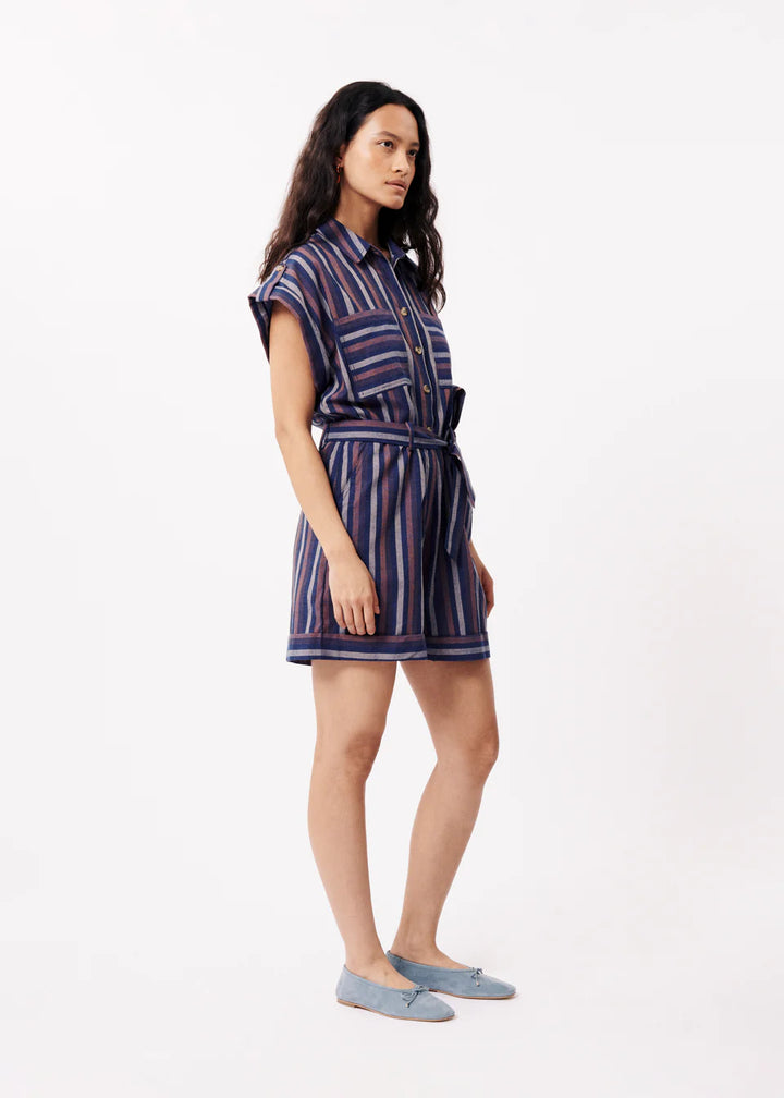Melina Woven Romper - Electric Blue