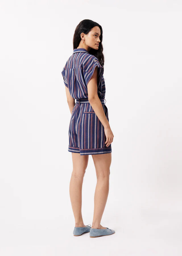 Melina Woven Romper - Electric Blue