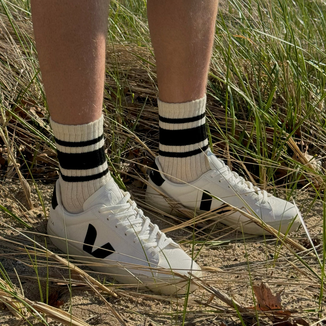 Mono Stripe Socks - Black