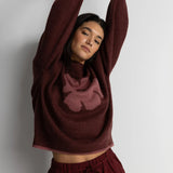 Juliet Floral Jumper - Burgundy