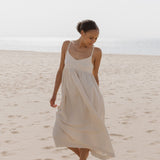Ryland Dress - Cream / Brown