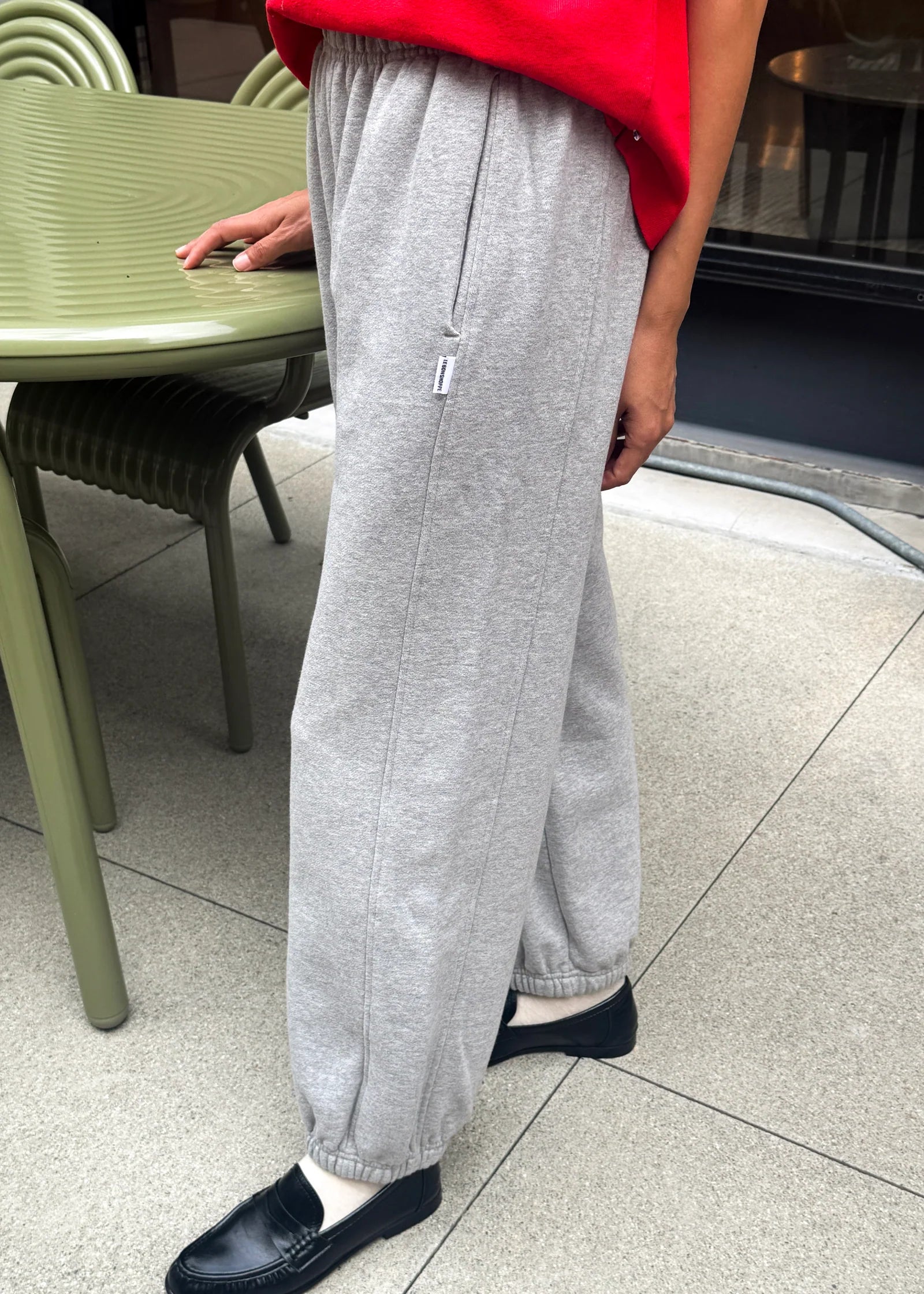 French Terry Balloon Pant - Melange Grey
