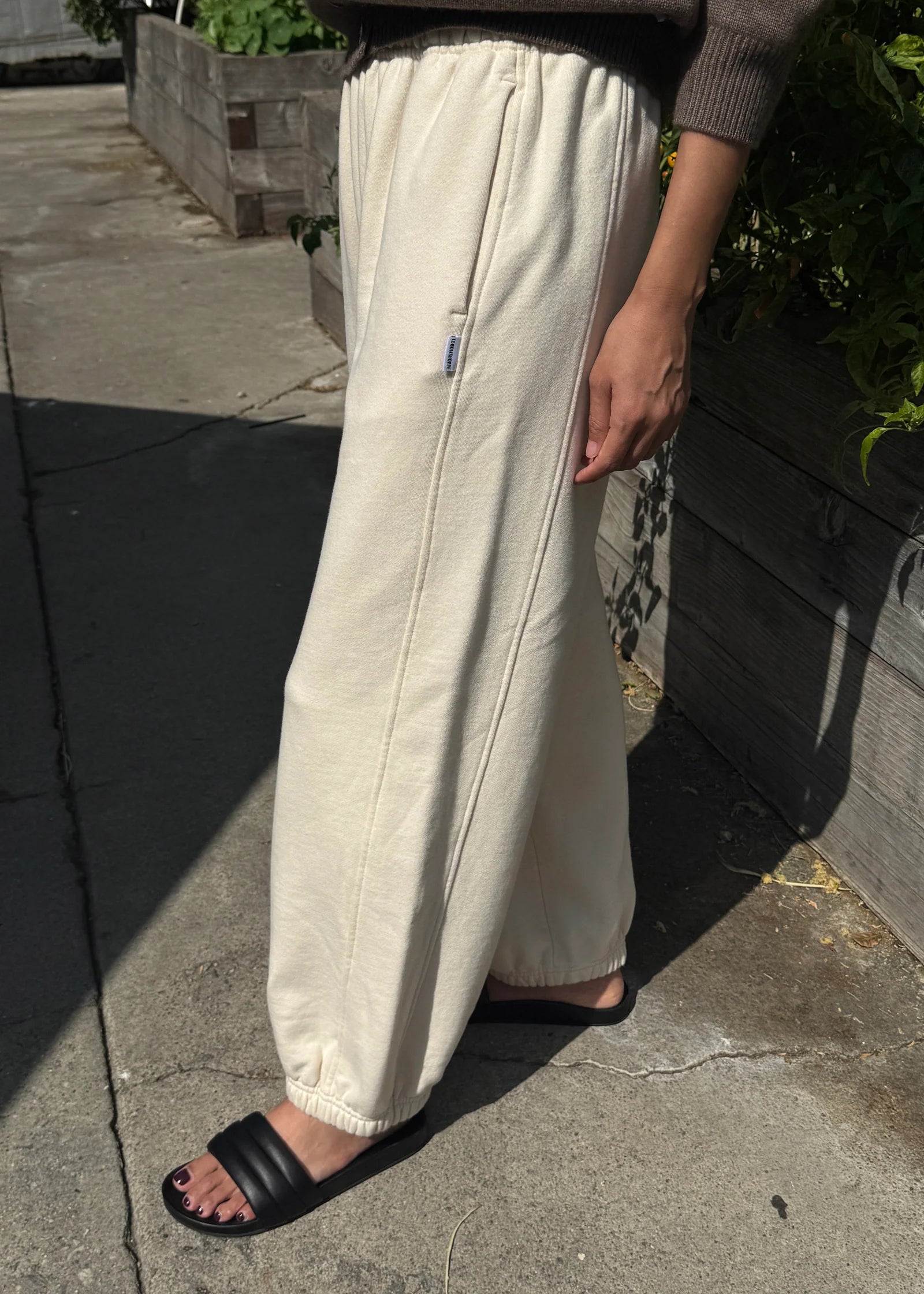 French Terry Balloon Pant - Naturel