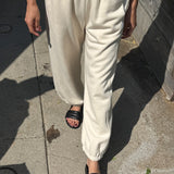 French Terry Balloon Pant - Naturel