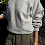French Terry Core Sweatshirt - Melange Grey