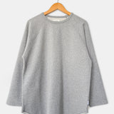 French Terry Raglan Tee - Melange Grey