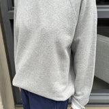 French Terry Raglan Tee - Melange Grey