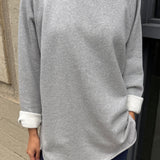 French Terry Raglan Tee - Melange Grey