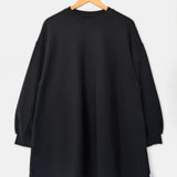 French Terry Swing Dress - Black