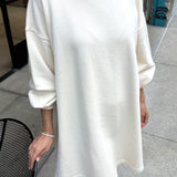 French Terry Swing Dress - Naturel