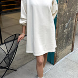 French Terry Swing Dress - Naturel