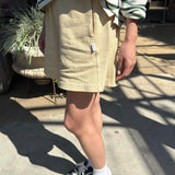 Flared Basketball Shorts - Butter