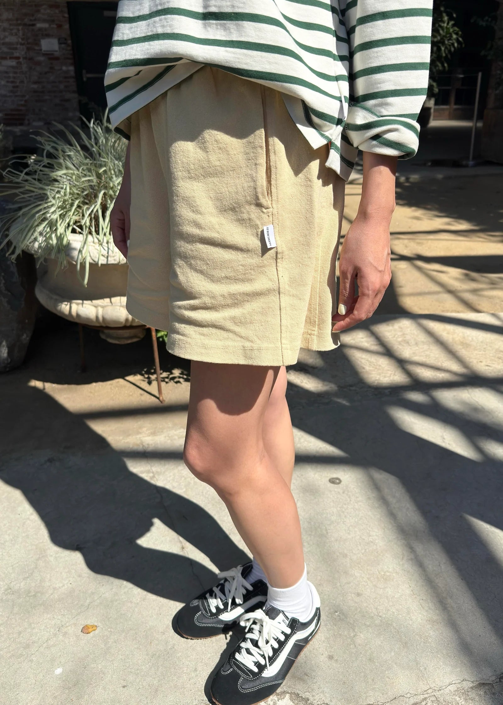 Flared Basketball Shorts - Butter