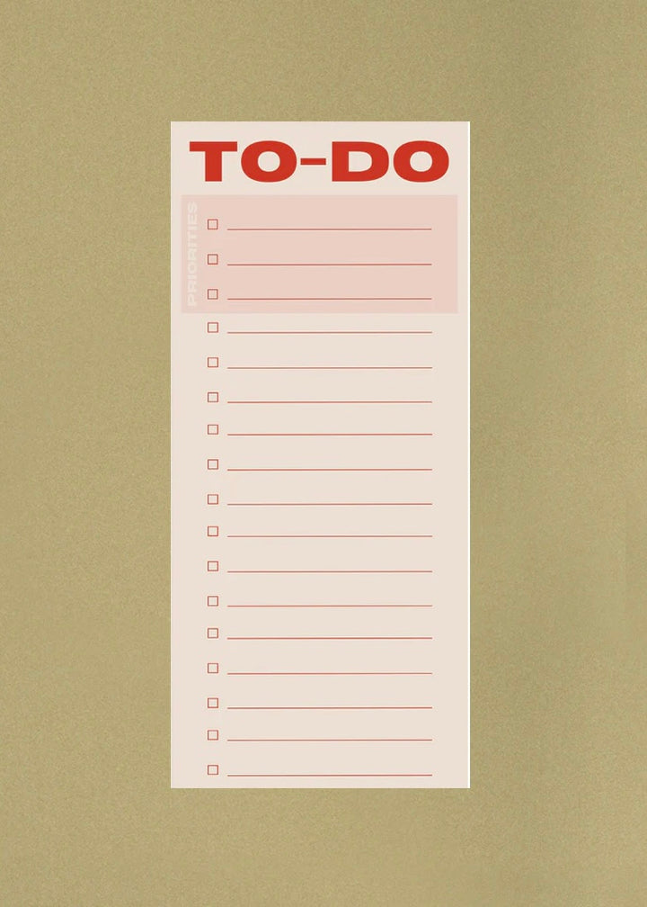 To-Do List Pad - Pink/ Red