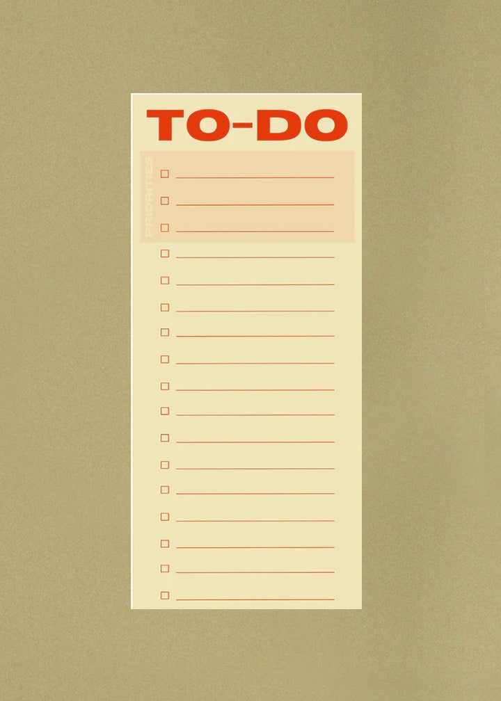 To-Do List Pad - Yellow/ Red