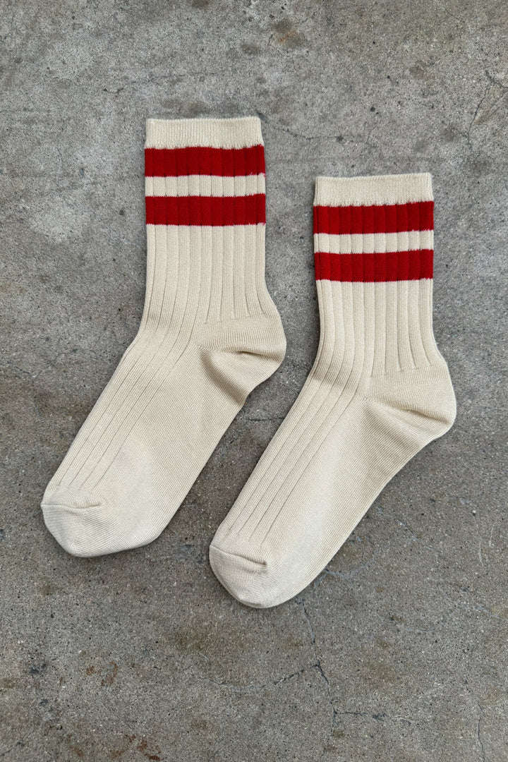 Her Varsity Socks - Red