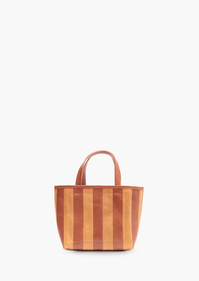 Gorriti Striped Handbag - Tobacco/ Saddle